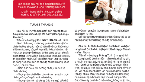SKCĐ - Chuyên mục alo lương y Phùng Tuấn Giang xin nghe số 2 tháng 9