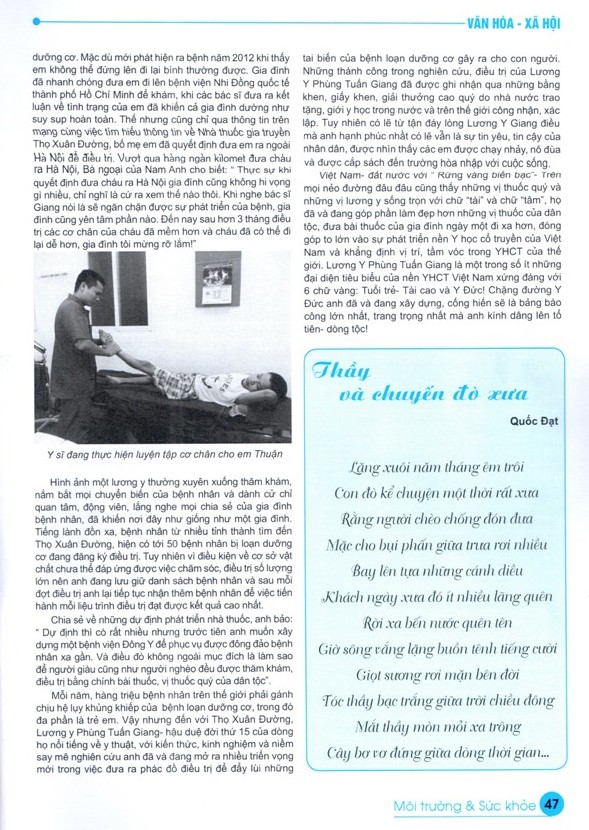 đông y, dong y, bao chi viet, tho xuan duong, thọ xuân đường, chữa bệnh loạn dưỡng cơ, bệnh loạn dưỡng cơ, benh loan duong co, loan duong co duchenne, loạn dưỡng cơ duchenne