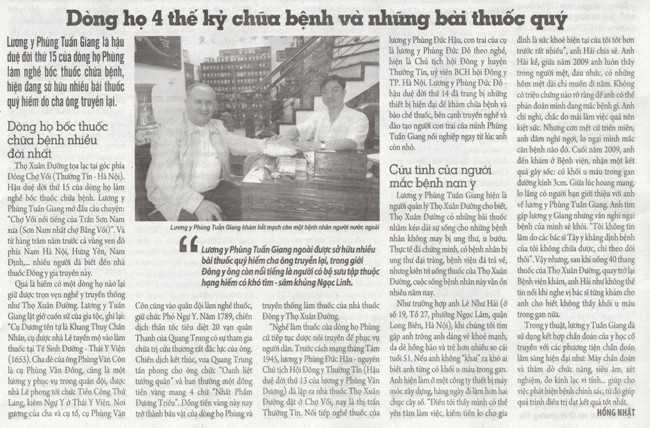 đông y, dong y, bao chi viet, tho xuan duong, thọ xuân đường, thuốc quý, thuoc quy, báo đại đoàn kết