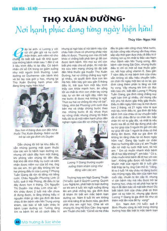 đông y, dong y, bao chi viet, tho xuan duong, thọ xuân đường, chữa bệnh loạn dưỡng cơ, bệnh loạn dưỡng cơ, benh loan duong co, loan duong co duchenne, loạn dưỡng cơ duchenne